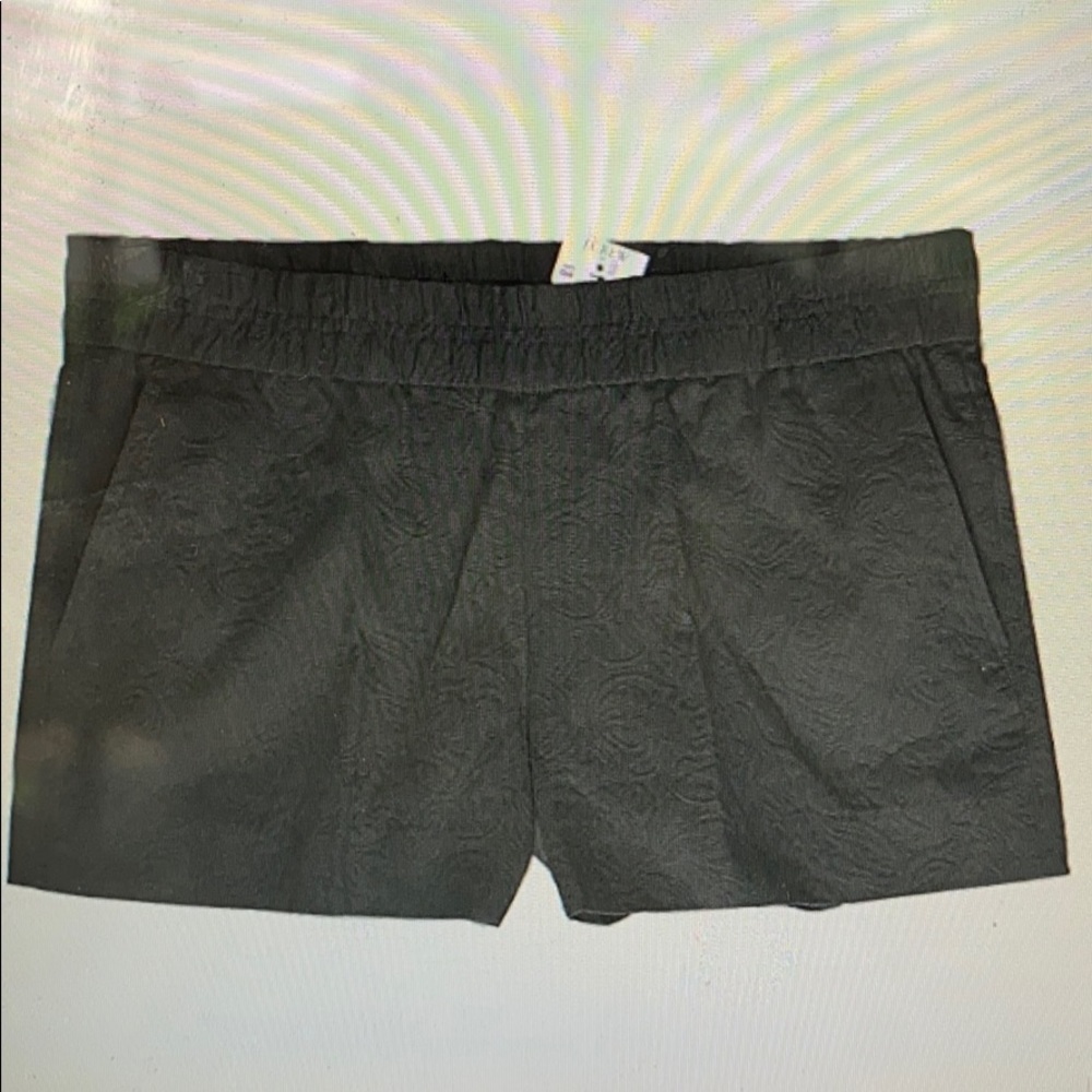 J Crew Factory Black Jacquard Boardwalk Short sz 2